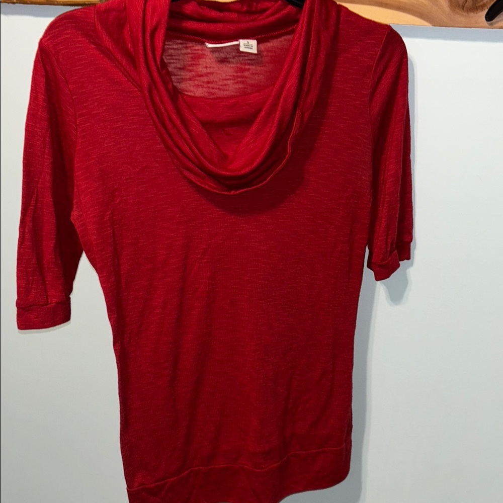 Red Cowl Neck Sweater